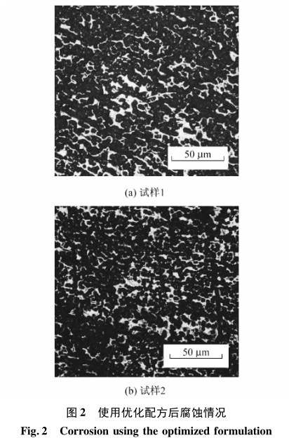 使用優(yōu)化配方后腐蝕情況 使用優(yōu)化配方后腐蝕情況